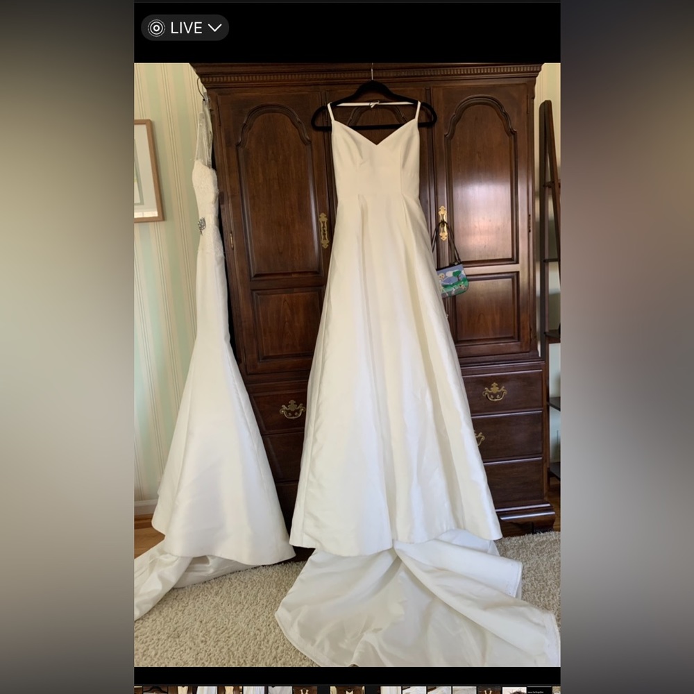 Wedding dress Rhinestone back with train and underskirt